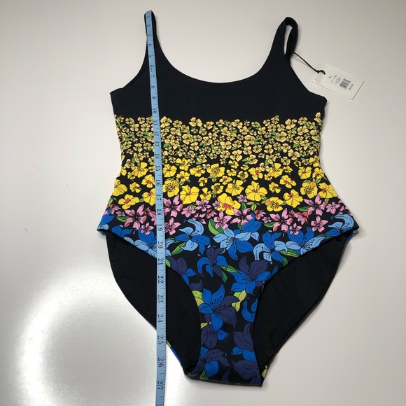 Onia Rachel Floral Flower Blue One Piece Swimsuit - Picture 16 of 16